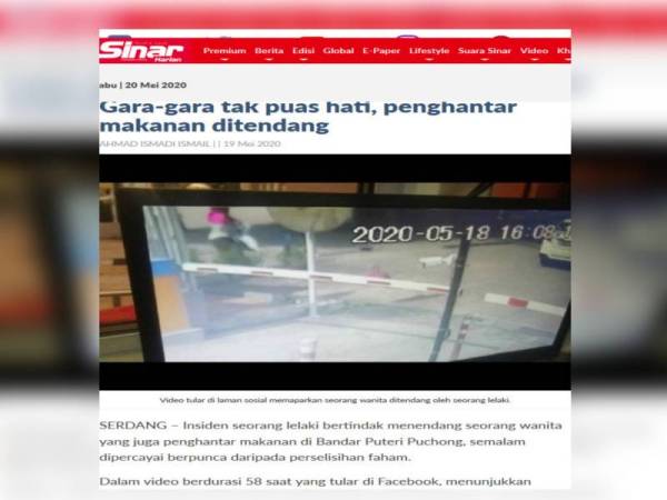 Laporan Sinar Harian berkaitan insiden berkenaan.