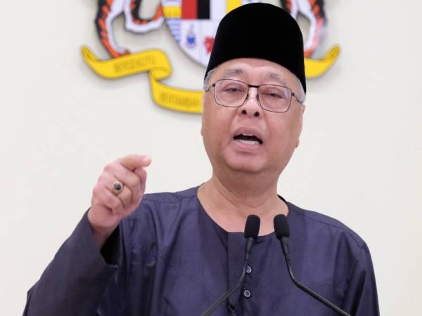 Datuk Seri Ismail Sabri Yaakob pada sidang media harian Perintah Kawalan Pergerakan Bersyarat (PKPB) di Bangunan Perdana Putra hari ini. - Foto Bernama