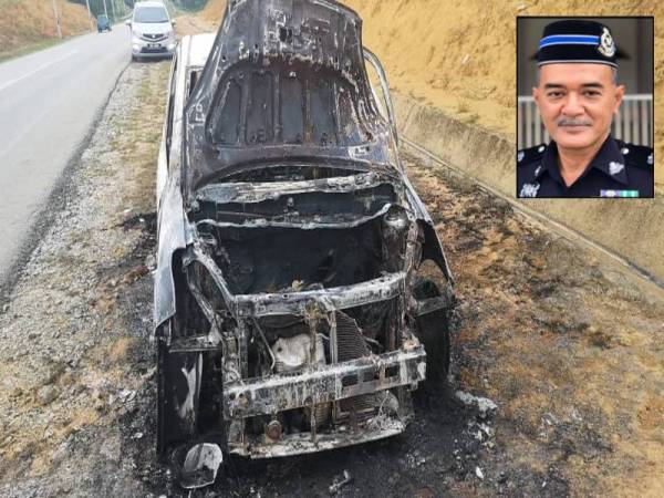 Lelaki lepas geram bakar kereta mentua