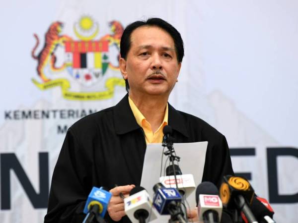 Dr Noor Hisham Abdullah pada sidang media harian berkaitan jangkitan Covid-19 di Kementerian Kesihatan hari ini.  - Foto Bernama