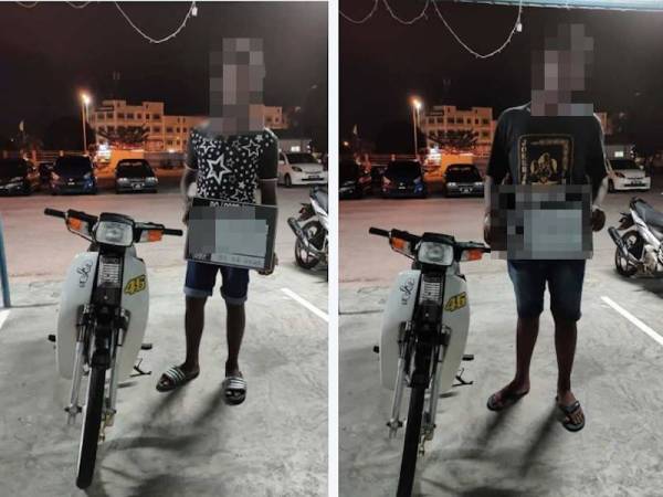 Dua remaja ditahan selepas beraksi wheelie serta zig zag di pekan Langkap semalam.