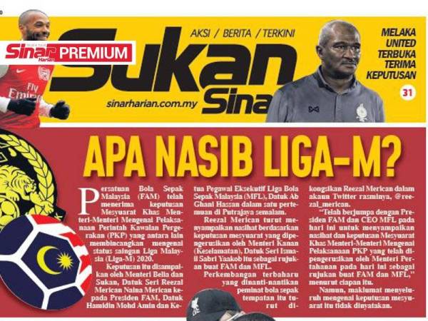 Laporan Sinar Harian 1 Mei lalu.