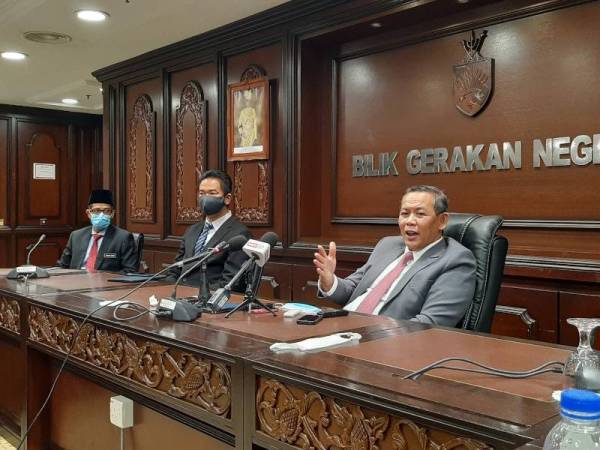 Aminuddin pada sidang akhbar hari ini.