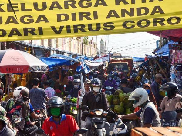 Kes jangkitan Covid-19 di Indonesia setakat ini berjumlah 34,316 dengan 1,959 kes kematian.