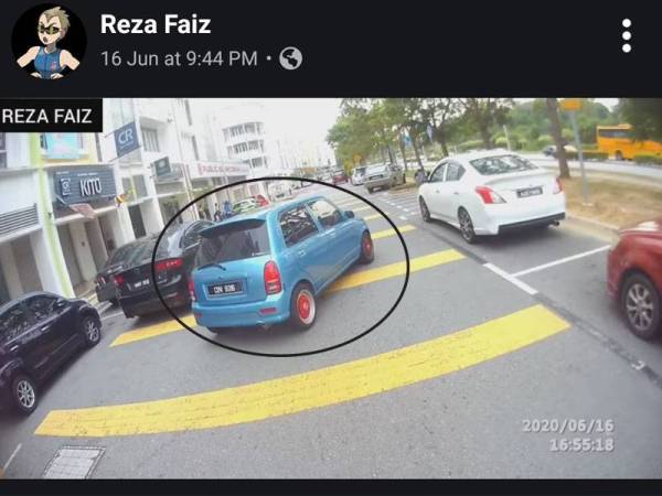 Paparan video Mohd Reza yang tular di laman sosial. 