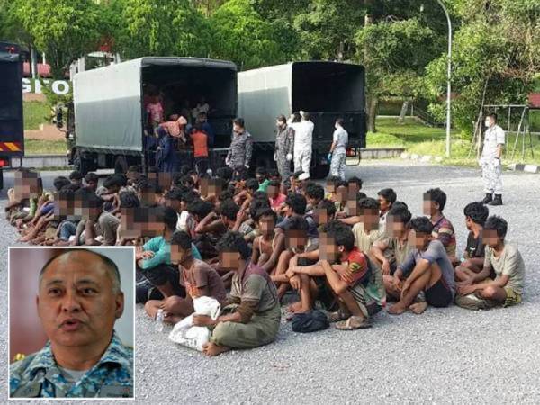 Pada 8 Jun lalu, media seramai 269 warga Rohingya cuba menceroboh perairan Langkawi ditahan oleh pihak berkuasa dan menemukan mayat seorang wanita dalam bot yang dinaiki mereka. Gambar kecil:Abd Hamid Ali - Foto Bernama 