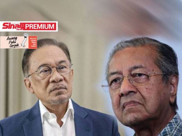 Gambar dari kiri: Anwar Ibrahim, Tun Dr Mahathir