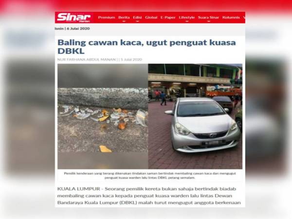 Laporan Sinar Harian semalam.