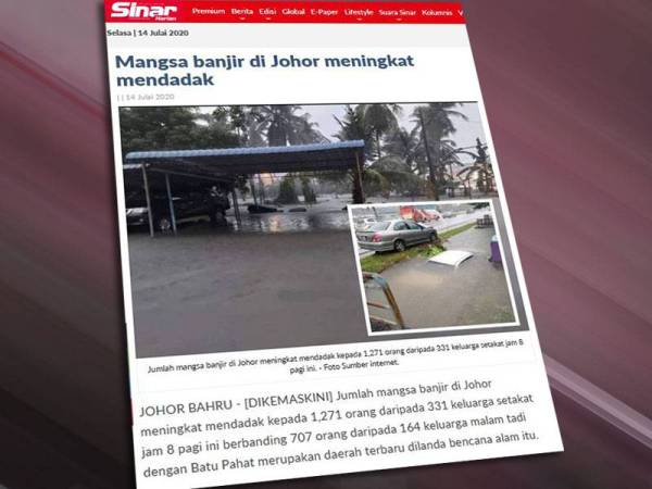 Laporan Sinar Harian hari ini.