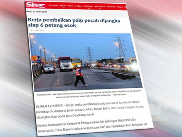 Laporan Sinar Harian semalam.