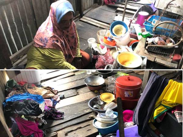 Ruang ini adalah dapur bagi Rokiah untuk memasak lauk menggunakan dapur arang setiap hari.