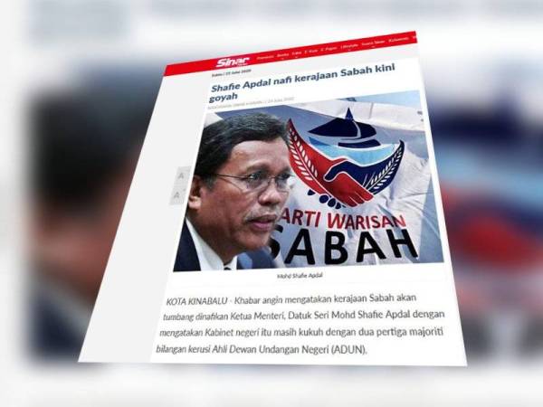 Antara laporan Sinar Harian berkaitan perkembangan politik di Sabah yang semakin panas. 