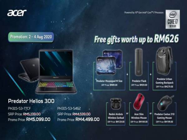 Promosi menarik yang ditawarkan sempena Acer Day. 