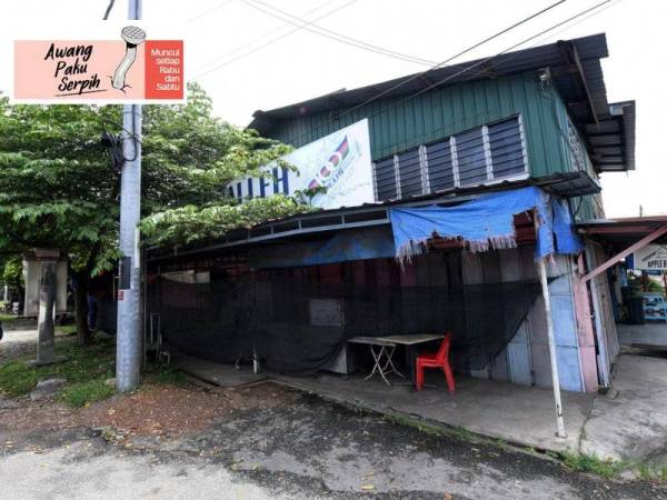 Restoran Nasi Kandar Salleh di Napoh, Kubang Pasu yang menjadi lokasi pertama berlakunya penyebaran Covid-19 bagi Kluster Sivagangga ditutup ketika tinjauan.