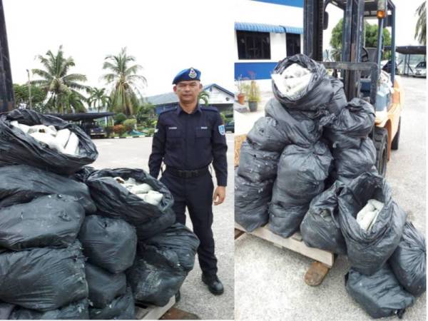 Daun ketum berjumlah 250kg bernilai RM22,500 dirampas daripada penyeludup yang cuba dibawa keluar ke Thailand melalui laluan tikus di pangkalan haram di Tumpat.