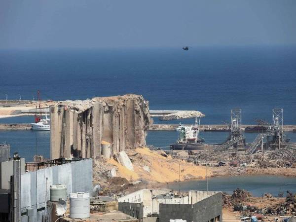 Pelabuhan Beirut selepas letupan di Beirut, Lubnan. Foto: Xinhua