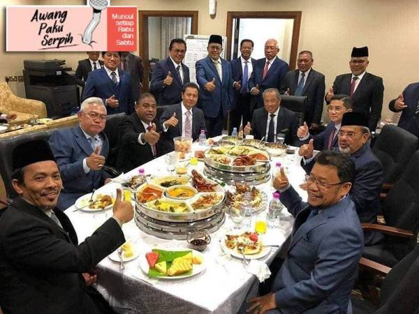 Gambar yang tular menunjukkan ahli-ahli Parlimen Perikatan Nasional makan besar di Parlimen.