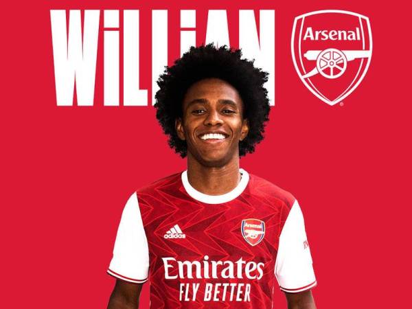 Willian menyertai Arsenal dengan kontrak selama tiga tahun.