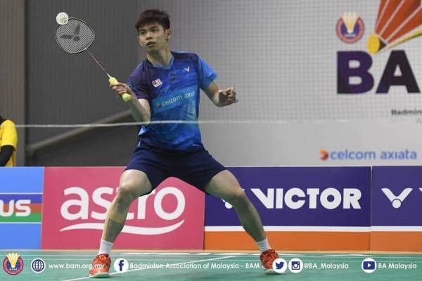 Jun Hao akan menentang Chong King pada aksi final esok. - Foto BAM