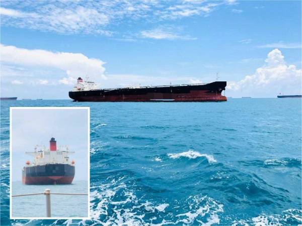 APMM menahan sebuah sebuah kapal tangki jenis VLCC kerana berlabuh tanpa kebenaran di perairan Tanjung Siang, Kota Tinggi semalam.