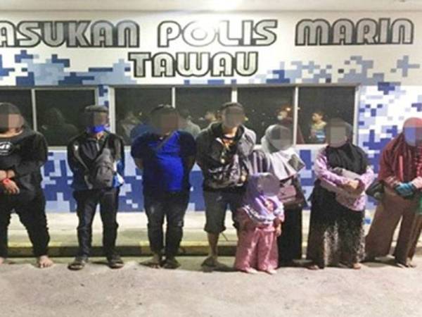 Pendatang haram warga Indonesia melalui jalan tikus di sini hari ini ditahan Pasukan Polis Marin (PPM).