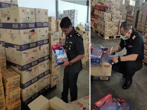 KPDNHEP Putrajaya merampas 204 produk bijirin dipercayai tidak halal dalam serbuan di sebuah premis di Sungai Buloh, Selangor, Rabu lalu.