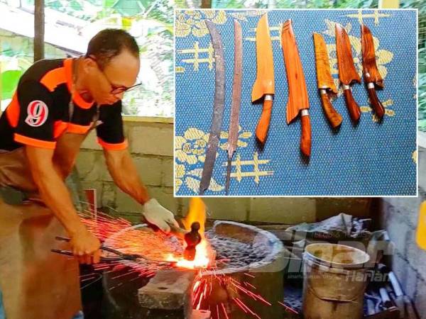 Teknik sepuh menjadi ‘tunjang’ ketajaman pada mata pisau atau golok yang dihasilkan oleh Sukri.