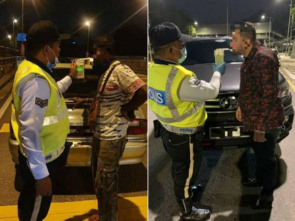 Antara yang ditahan dalam operasi bersepadu pencegahan jenayah di sekitar daerah Petaling Jaya, Selangor malam tadi.