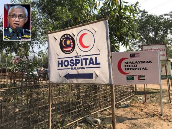 Hospital Medan Malaysia di Cox's Bazar, Bangladesh. Gambar kecil: Affendi