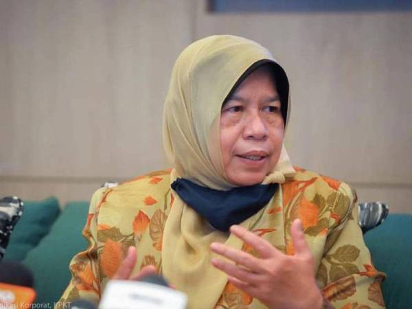 Zuraida pada sidang akhbar selepas melancarkan Digital Skim Rumah Pertamaku di Kuala Lumpur. - Foto UKK KPKT