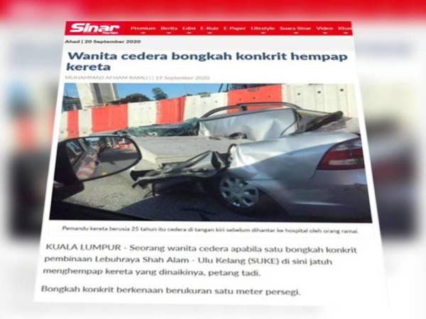 Laporan Sinar Harian semalam.