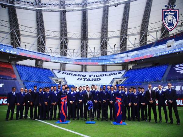 JDT mengabadikan nama Luciano Figueroa di satu kawasan tempat duduk di Stadium Sultan Ibrahim. - Foto Johor Southern Tigers