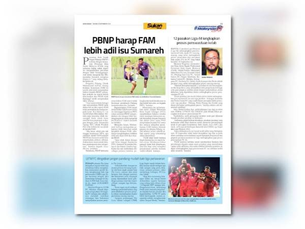 Laporan Sinar Harian hari ini.