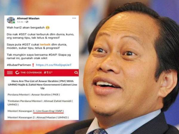 Muatnaik dalam Facebook Ahmad Maslan.