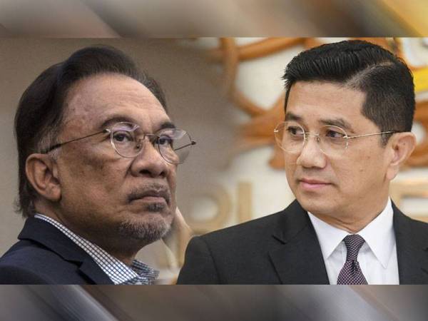 Gambar dari kiri: Anwar Ibrahim, Azmin Ali