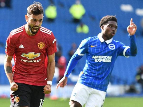 Fernandes muncul penyelamat United apabila meledak gol kemenangan di Stadium Amex sebentar tadi.