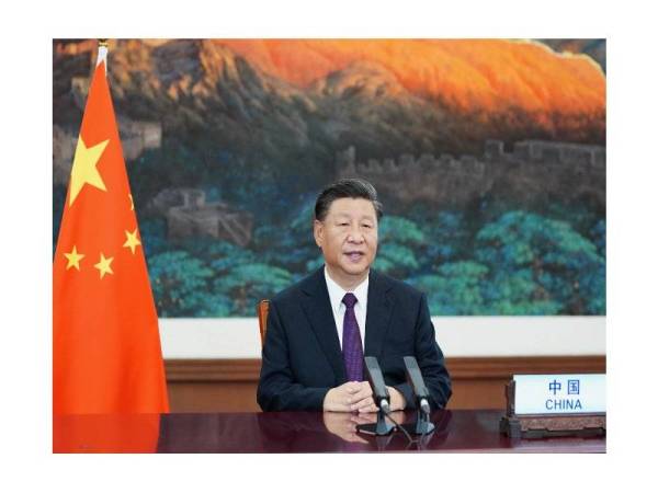 Presiden China Xi Jinping berucap pada pertemuan peringkat tertinggi untuk memperingati ulang tahun ke-75 PBB, melalui sidang video pada 21 September lalu. (Xinhua/Ju Peng).