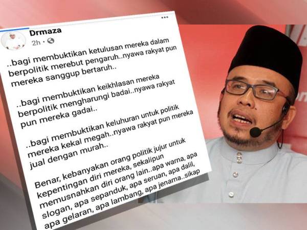 Tangkap layar catatan yang dibuat Dr Mohd Asri di Facebooknya hari ini.