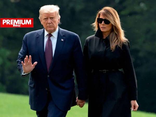 Presiden Amerika Syarikat, Donald Trump dan isterinya, Melania dijangkiti dengan Covid-19 pada Jumaat lalu. - Foto AFP