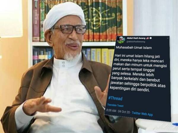 Abdul Hadi Awang (Tangkap layar Twitter Abdul Hadi)