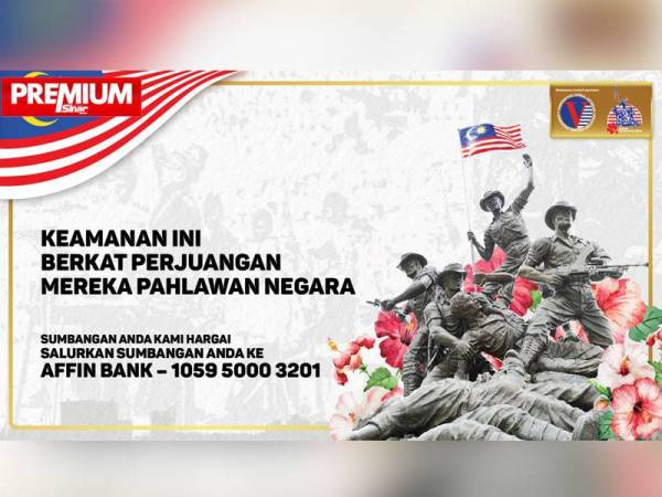 Sumbangan boleh disalurkan melalui aplikasi e-wallet Boost yang turut mengambil bahagian menjayakan kempen Tabung Pahlawan.