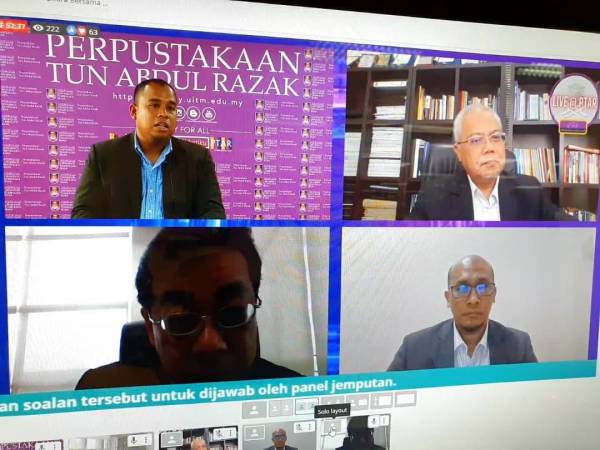 Program bicara pakar tersebut diadakan secara atas talian dengan Pensyarah Kanan, Kholim Sahray sebagai moderator.