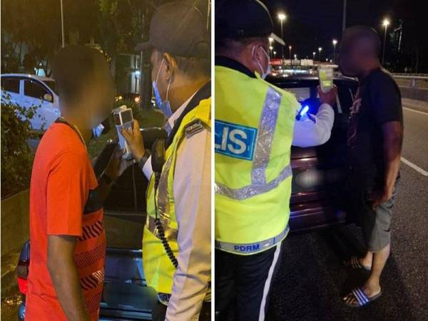 Antara individu yang diperiksa dalam operasi Op Alkohol dan Pencegahan Jenatah di sekitar daerah Petaling Jaya.