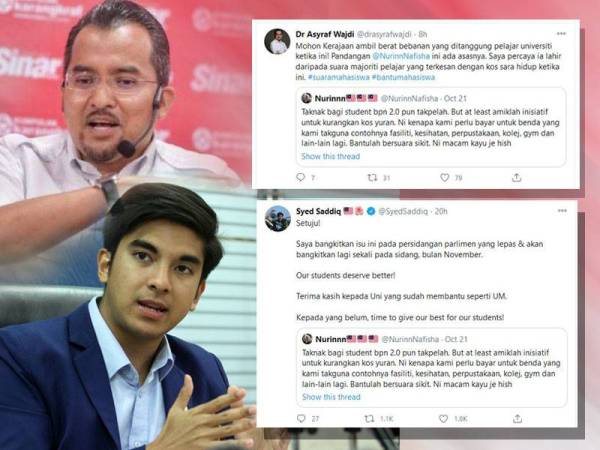 Asyraf, Syed Saddiq senada dalam isu yuran universiti