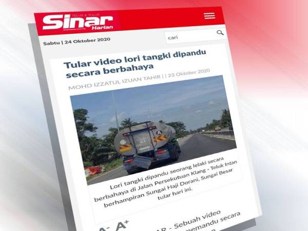 Portal berita Sinar Harian semalam.