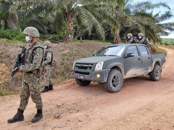 Antara rondaan OCP Daratan yang dilaksanakan ESSCOM di kawasan Zon Selamat Timur Sabah (ESSZone).