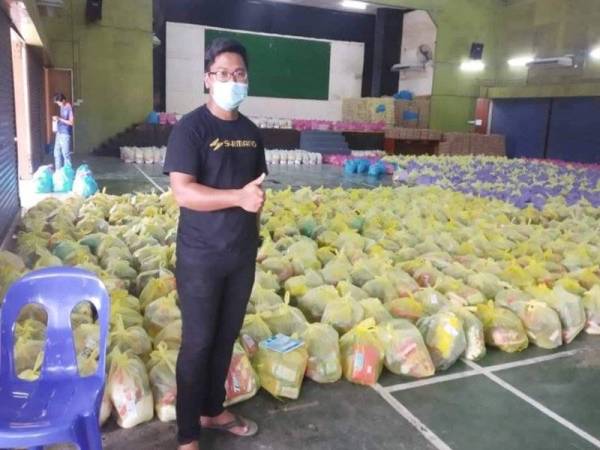 Bantuan makanan yang diagihkan kepada seramai 1,082 keluarga di DUN Lamag.