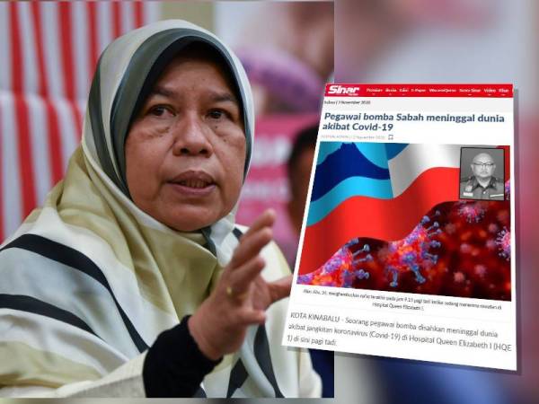 Zuraida merakamkan ucapan takziah kepada keluarga Allahyarham Alias Abu yang meninggal dunia akibat Covid-19 semalam.