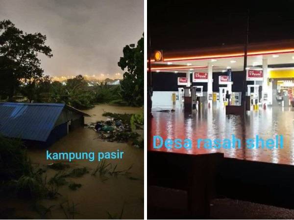 Gambar menunjukkan kawasan yang terlibat banjir dikongsi pengguna Facebook. - Foto Facebook Seremban. 