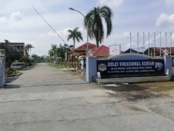 Kolej Vokasional Kerian antara institusi pendidikan yang akan ditutup mulai esok hingga 20 November depan berikutan risiko penularan wabak Covid-19 yang tinggi.